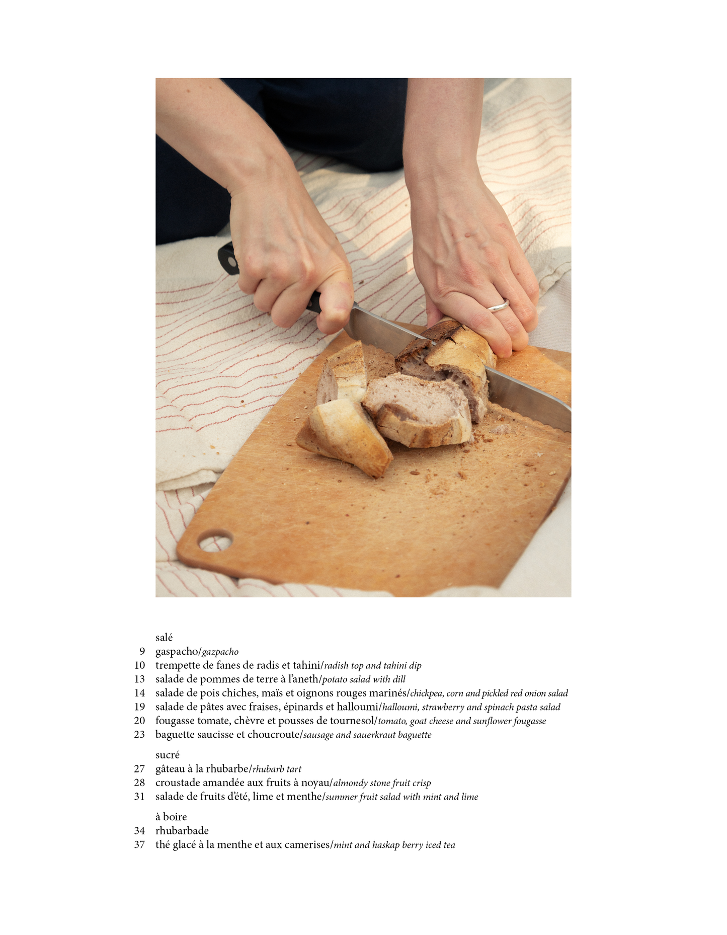 Le piquenique: zine de recettes (pré-commande)